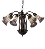 Meyda 24" Wide Stained Glass Pond Lily 7 Light Chandelier - 236533
