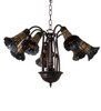 Meyda 26" Wide Stained Glass Pond Lily 7 Light Chandelier - 236534
