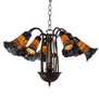 Meyda 26" Wide Stained Glass Pond Lily 7 Light Chandelier - 236534