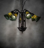 Meyda 24" Wide Stained Glass Pond Lily 7 Light Chandelier - 236537