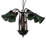 Meyda 24" Wide Stained Glass Pond Lily 7 Light Chandelier - 236537