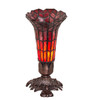 Meyda 8" High Stained Glass Pond Lily Victorian Accent Lamp - 239057