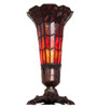 Meyda 8" High Stained Glass Pond Lily Victorian Accent Lamp - 239057