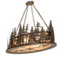 Meyda 48" Long Tall Pines Oblong Inverted Pendant - 246791