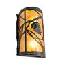 Meyda 8" Wide Whispering Pines Left Wall Sconce - 247903