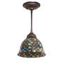 Meyda 8" Wide Tiffany Fishscale Mini Pendant - 248598