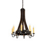 Meyda 24" Wide Barrel Stave Madera 8 Light Chandelier - 248830