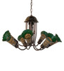 Meyda 24" Wide Stained Glass Pond Lily 7 Light Chandelier - 251590