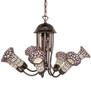 Meyda 24" Wide Stained Glass Pond Lily 7 Light Chandelier - 251595