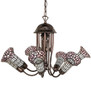 Meyda 24" Wide Stained Glass Pond Lily 7 Light Chandelier - 251595