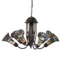 Meyda 24" Wide Stained Glass Pond Lily 7 Light Chandelier - 251597