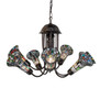 Meyda 24" Wide Stained Glass Pond Lily 7 Light Chandelier - 251597
