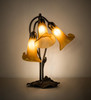 Meyda 16" High Amber Tiffany Pond Lily 3 Light Accent Lamp - 251683