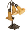 Meyda 16" High Amber Tiffany Pond Lily 3 Light Accent Lamp - 251683