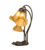 Meyda 16" High Amber Tiffany Pond Lily 3 Light Accent Lamp - 251683