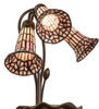 Meyda 16" High Stained Glass Pond Lily 3 Light Accent Lamp - 251689