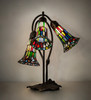 Meyda 16" High Stained Glass Pond Lily 3 Light Accent Lamp - 251692