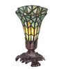 Meyda 8" High Stained Glass Pond Lily Victorian Accent Lamp - 251825
