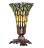 Meyda 8" High Stained Glass Pond Lily Victorian Accent Lamp - 251825