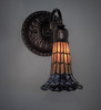 Meyda 5.5" Wide Stained Glass Pond Lily Wall Sconce - 251868