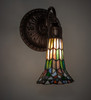 Meyda 5.5" Wide Stained Glass Pond Lily Wall Sconce - 251873