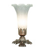 Meyda 8" High Gray Tiffany Pond Lily Accent Lamp - 251885
