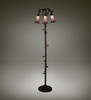 Meyda 58" High Stained Glass Pond Lily 3 Light Floor Lamp - 255137