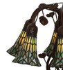 Meyda 19" High Stained Glass Pond Lily 6 Light Table Lamp - 255817