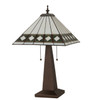 Meyda 24" High Diamond Band Mission Table Lamp - 258383