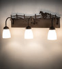 Meyda 27" Wide Running Horses 3 Light Vanity Light - 259225