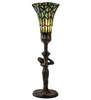 Meyda 15" High Stained Glass Pond Lily Nouveau Lady Accent Lamp - 259396