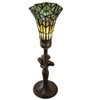 Meyda 15" High Stained Glass Pond Lily Nouveau Lady Accent Lamp - 259396