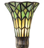 Meyda 15" High Stained Glass Pond Lily Nouveau Lady Accent Lamp - 259396