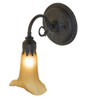 Meyda 5.5" Wide Amber Tiffany Pond Lily Wall Sconce - 260482