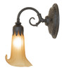 Meyda 5.5" Wide Amber Tiffany Pond Lily Wall Sconce - 260482