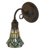 Meyda 5.5" Wide Stained Glass Pond Lily Wall Sconce - 260486