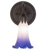 Meyda 5.5" Wide Blue/white Tiffany Pond Lily Wall Sconce - 260491