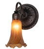 Meyda 5.5" Wide Amber Tiffany Pond Lily Wall Sconce - 261099