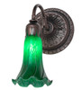 Meyda 5.5" Wide Green Tiffany Pond Lily Wall Sconce - 261100