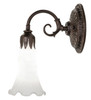 Meyda 5.5" Wide White Tiffany Pond Lily Wall Sconce - 261101
