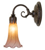 Meyda 5.5" Wide Amber/purple Tiffany Pond Lily Wall Sconce - 261103