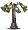 Meyda 24" High Stained Glass Pond Lily 10 Light Table Lamp - 261670