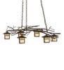 Meyda 51" Long Winter Solstice 6 Light Oblong Chandelier - 261726