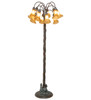 Meyda 61" High Amber Tiffany Pond Lily 12 Light Floor Lamp - 262122