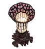 Meyda 8" High Stained Glass Pond Lily Victorian Accent Lamp - 27679