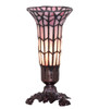 Meyda 8" High Stained Glass Pond Lily Victorian Accent Lamp - 27680