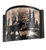 Meyda 12" Wide Elk At Lake Wall Sconce - 66271