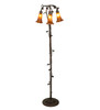 Meyda 58" High Amber Tiffany Pond Lily 3 Light Floor Lamp - 71881