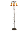 Meyda 58" High Amber Tiffany Pond Lily 3 Light Floor Lamp - 71881