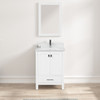 24" Freestanding Bathroom Vanity With Countertop, Undermount Sink & Mirror - Matte White - 026 24 01 CT M